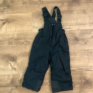Black Unisex Snow Bibs | Size 3T